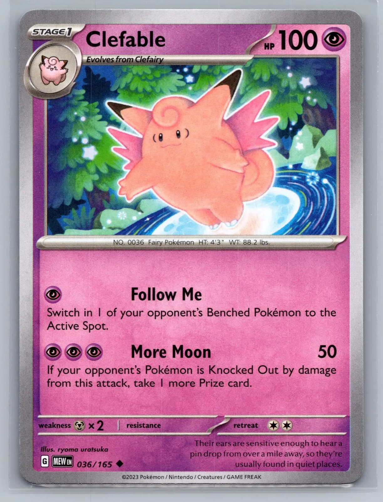 Clefable 36/165 Scarlet & Violet 151 Pokemon TCG NM — photo 1 of 2