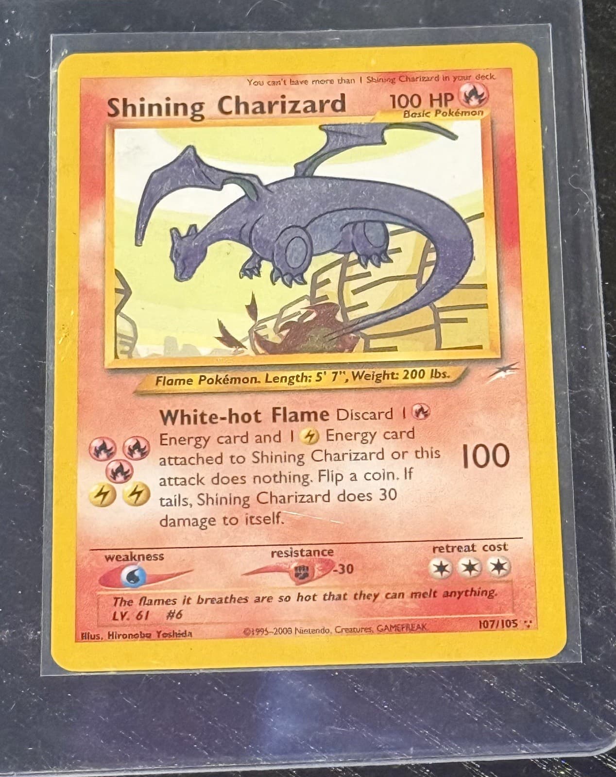 2002 Pokemon Neo Destiny Shining Charizard Holo #107/105