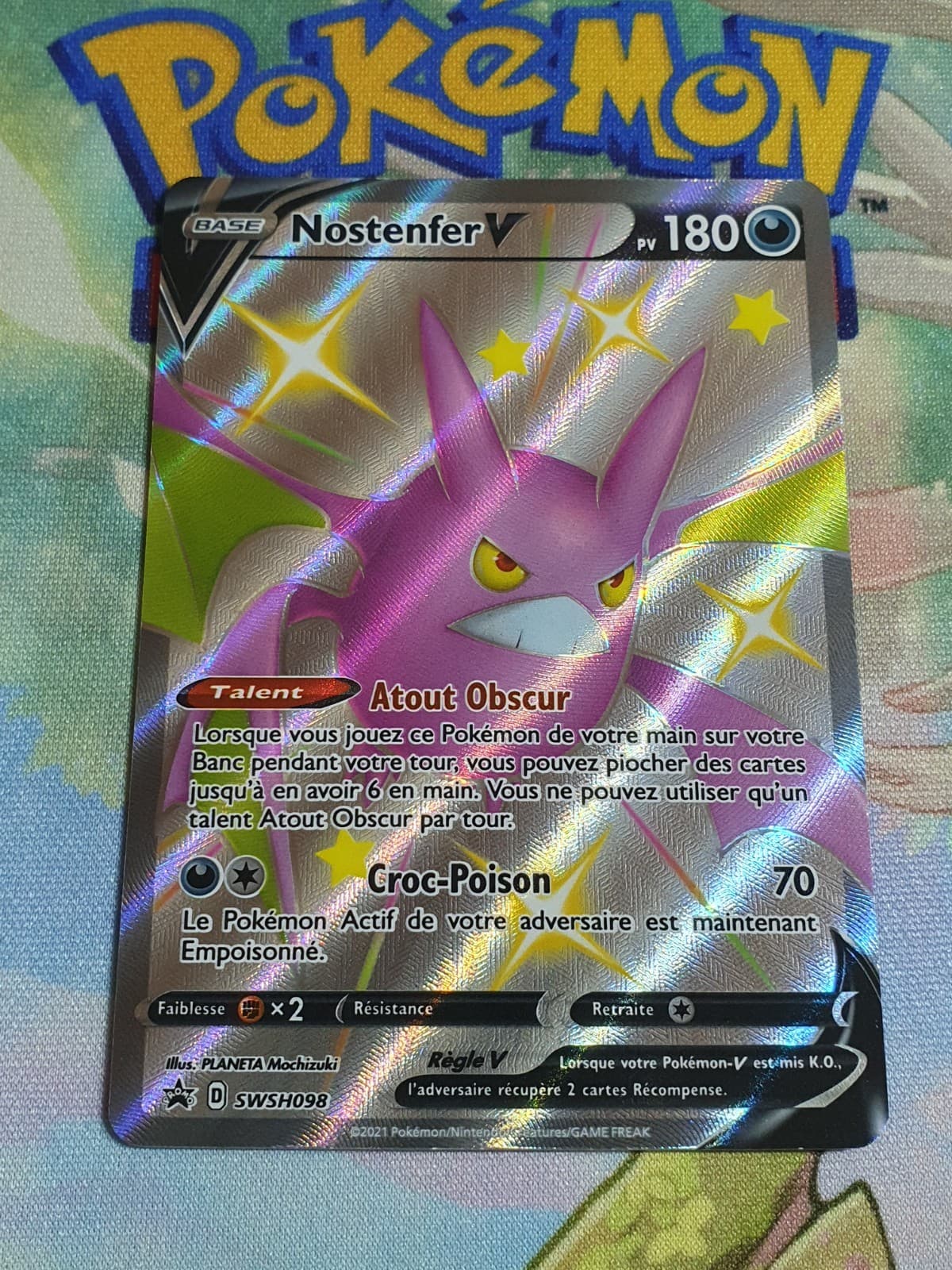 CARTE POKEMON NOSTENFER V SHINY SWSH098 PROMO