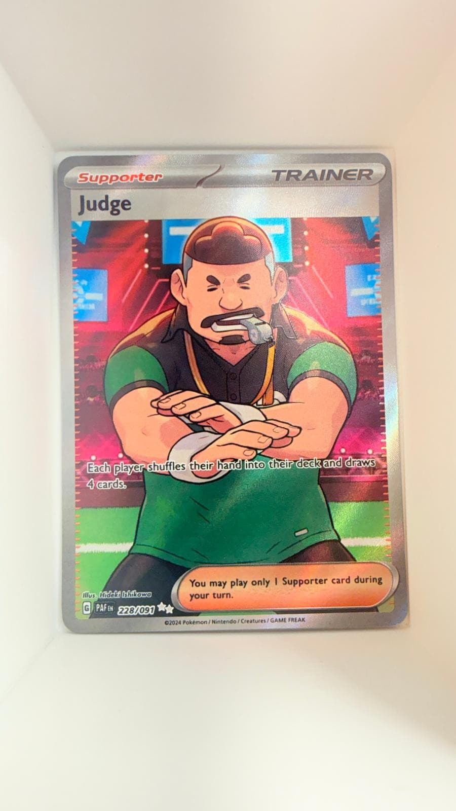 Pokemon Judge Paldean Fates 228/091 Holo Ultra Rare