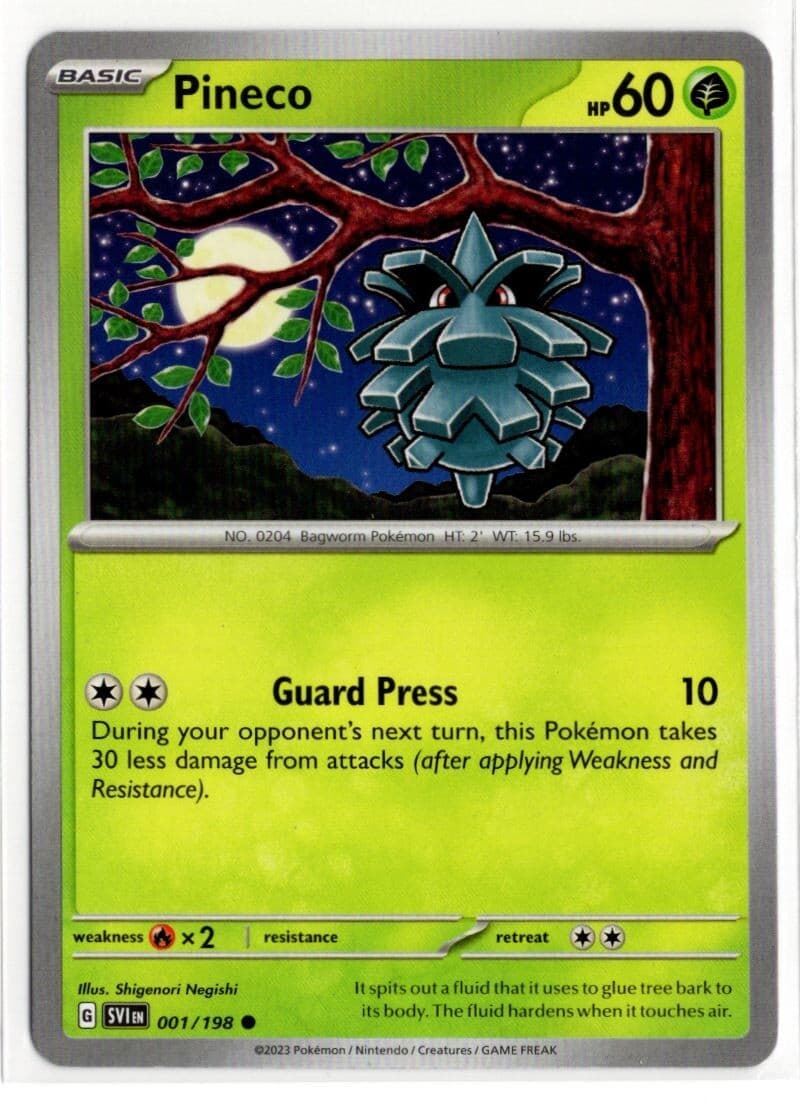 Pokemon Scarlet Violet Base SV1 001/198 Pineco