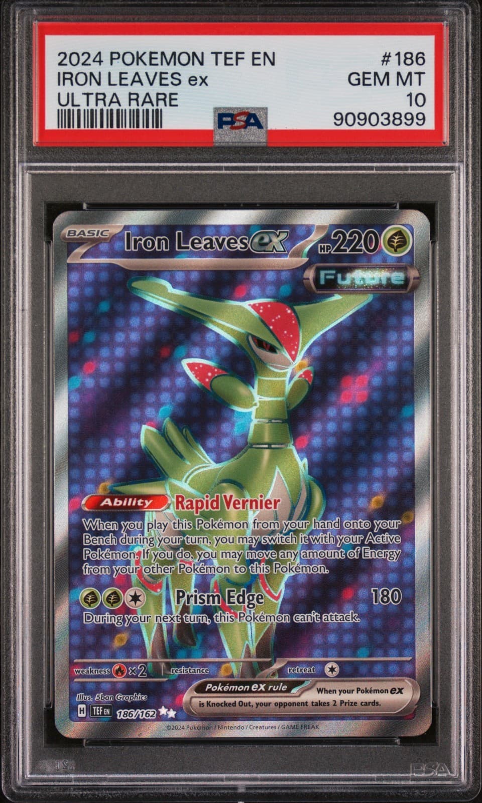 PSA 10 Iron Leaves ex 186/162 SV05: Temporal Forces Holo