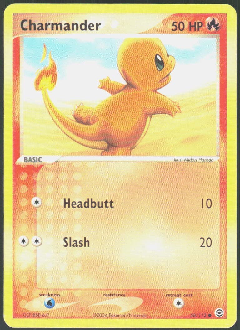 Charmander 58/112 Common EX FireRed & LeafGreen LP Pokemon