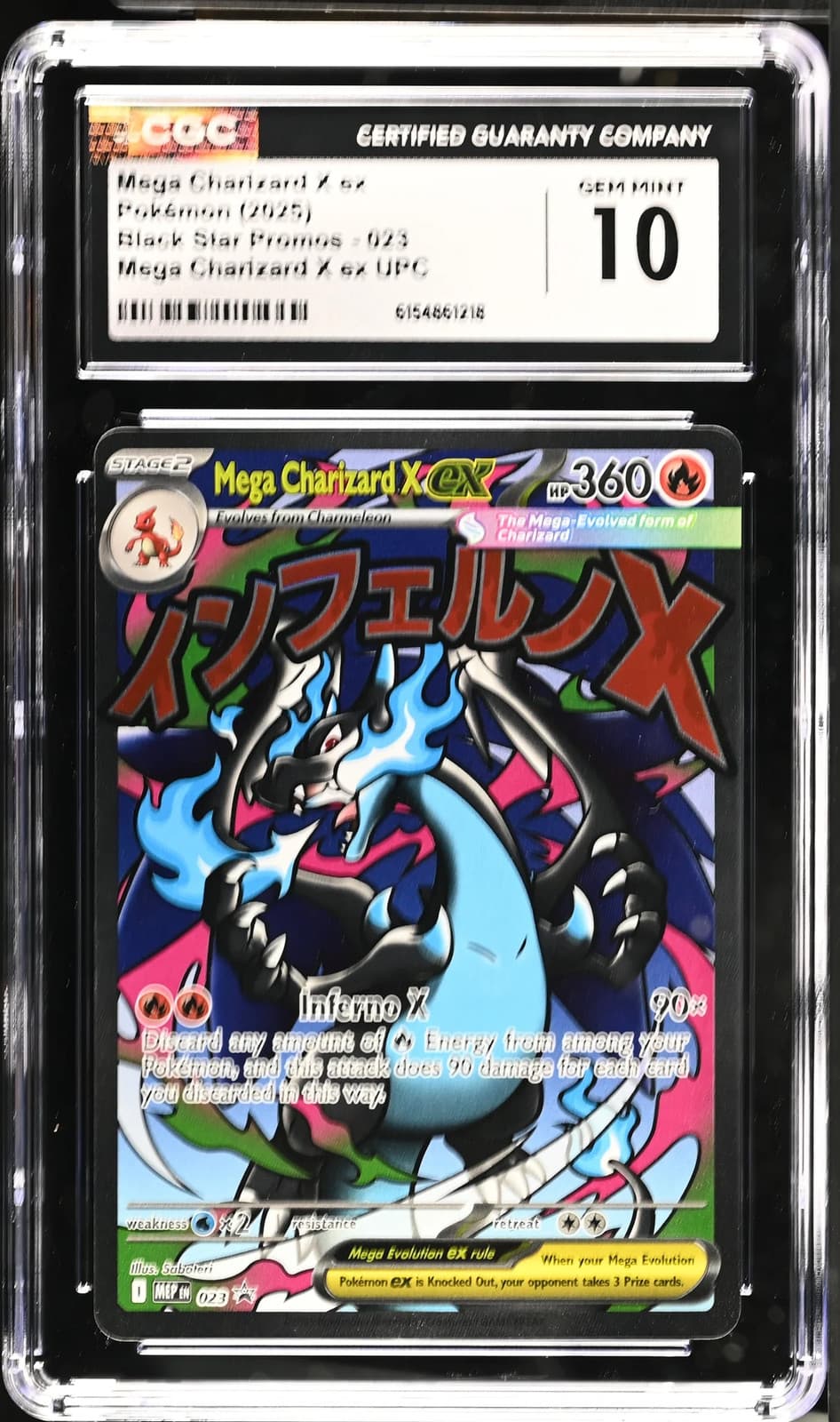 Mega Charizard X ex 023 Black Star Promo UPC CGC 10 Gem Mint Pokemon 2025
