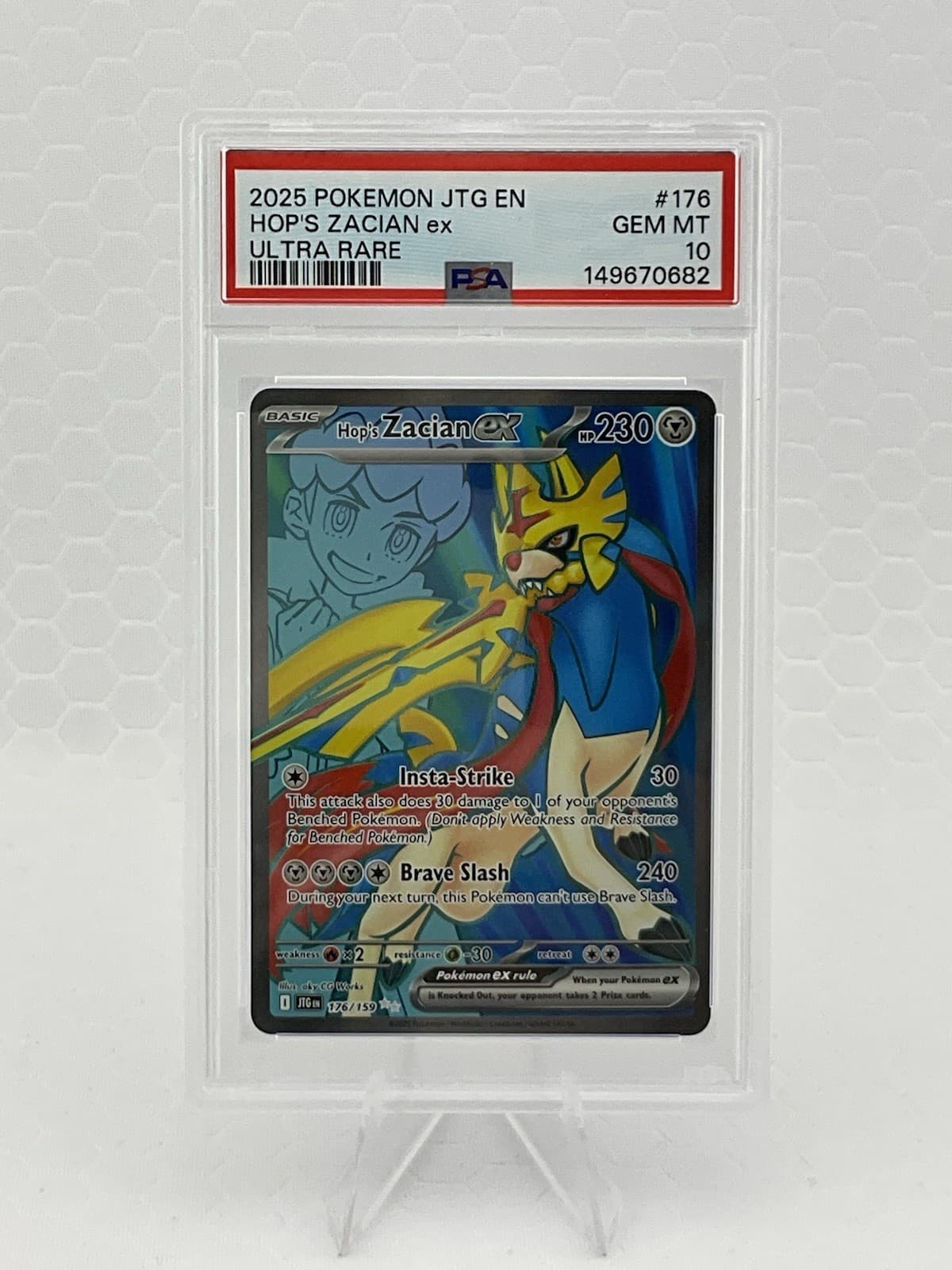 Hop's Zacian ex 176/159 Sv09: Journey Together Holo PSA 10