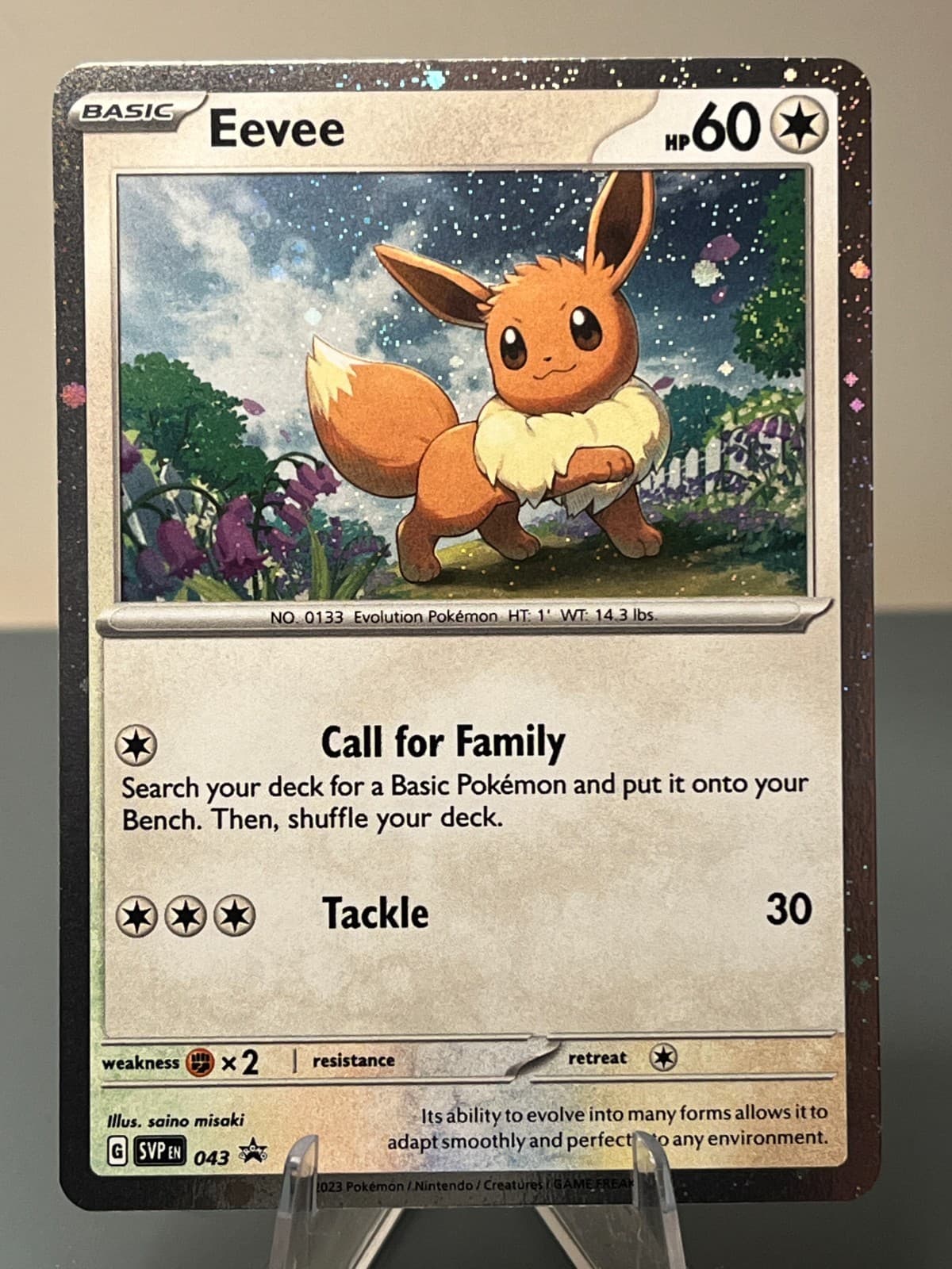 Eevee 2023 English Scarlet & Violet Promos Black Star Promo Holo 043