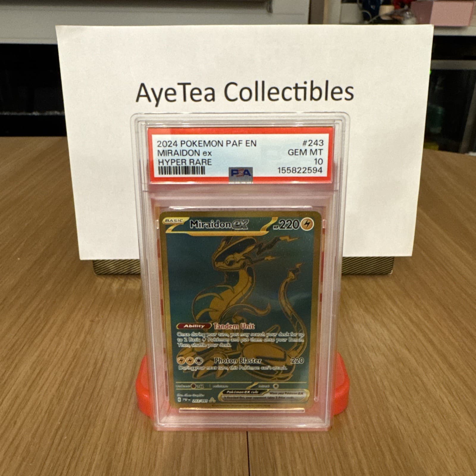 Pokémon TCG - Miraidon EX #243 (Hyper Rare) - SV: PAF - PSA 10