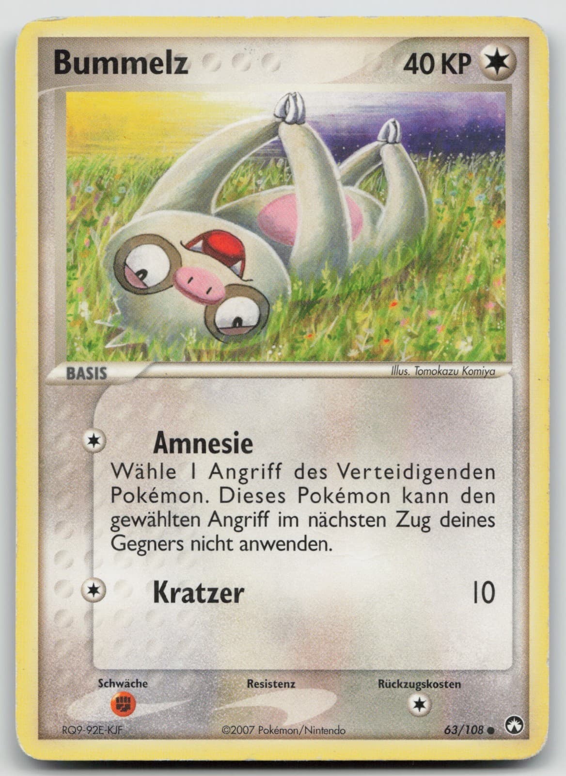 Bummelz 63/108 - EX Power Keepers - DE - EXC - Pokemon TCG