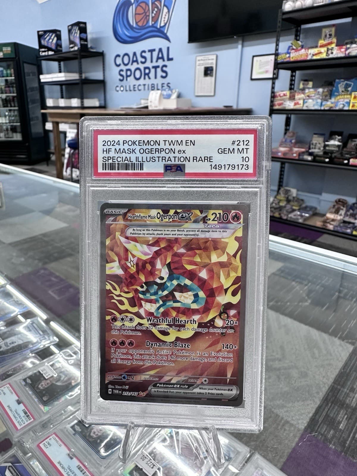 PSA 10 Hearthflame Mask Ogerpon ex - 212/167 - SV06: Twilight Masquerade