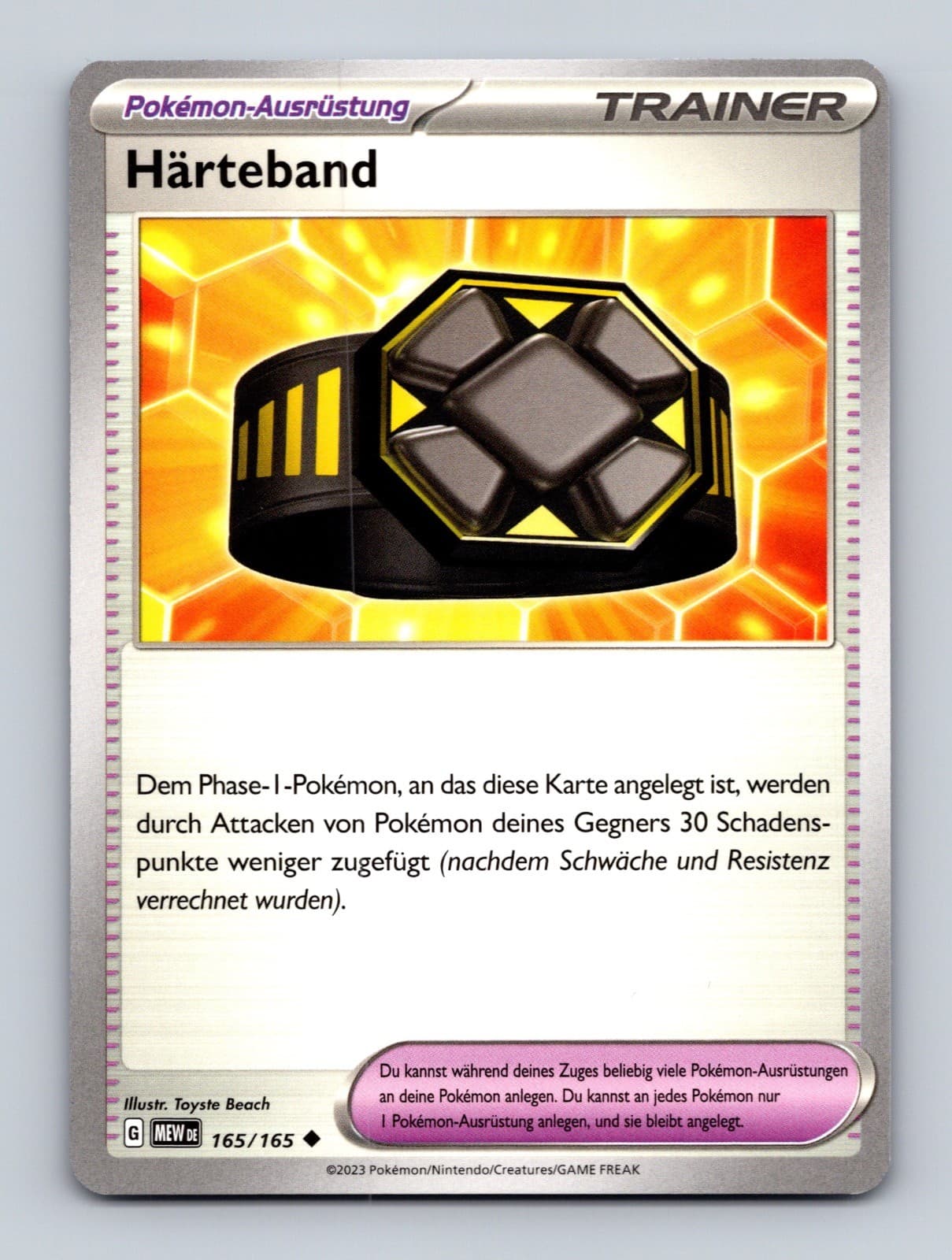 TCG Pokemon Karte Härteband MEW 165/165 DE Toyste Beach 151