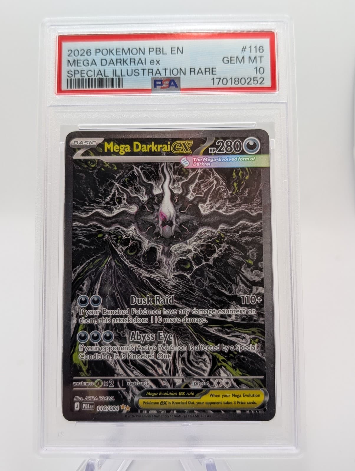 2026 Pokémon TCG Pitch Black Mega Darkrai EX 116/084 SIR PSA 10 GEM MINT