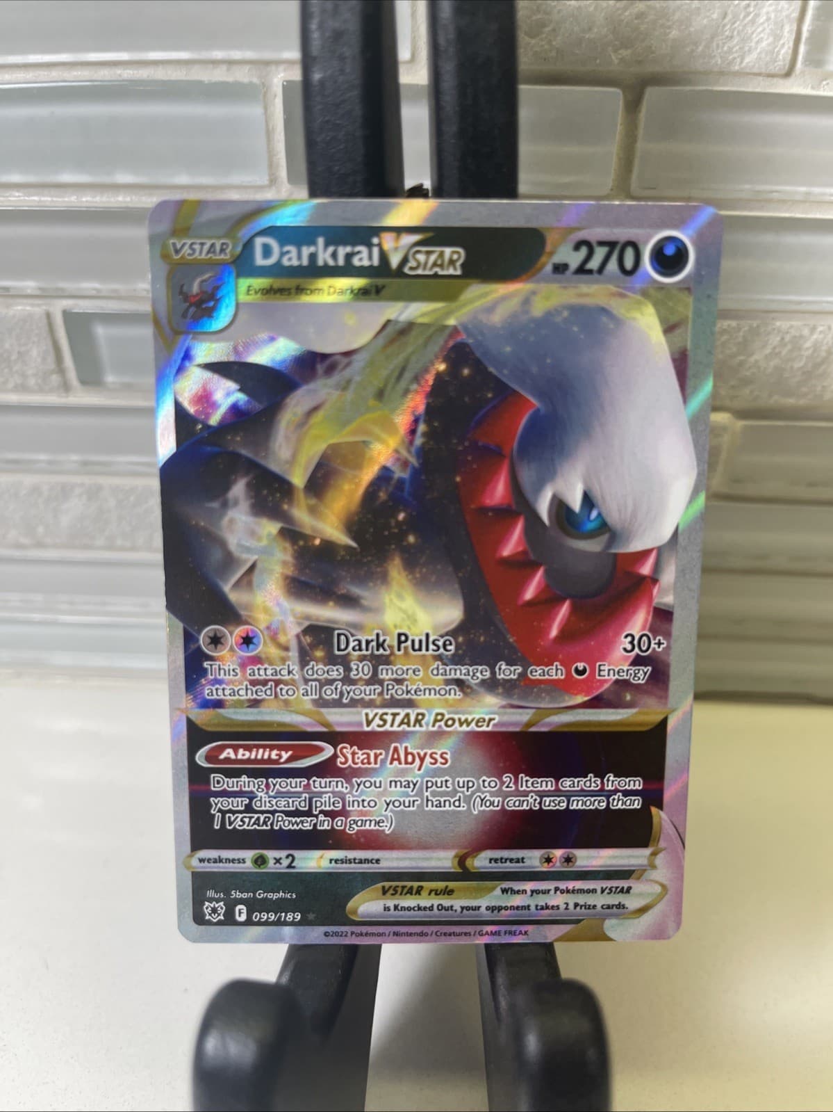 Darkrai VSTAR Holo Ultra Rare SWSH10: Astral Radiance 099/189