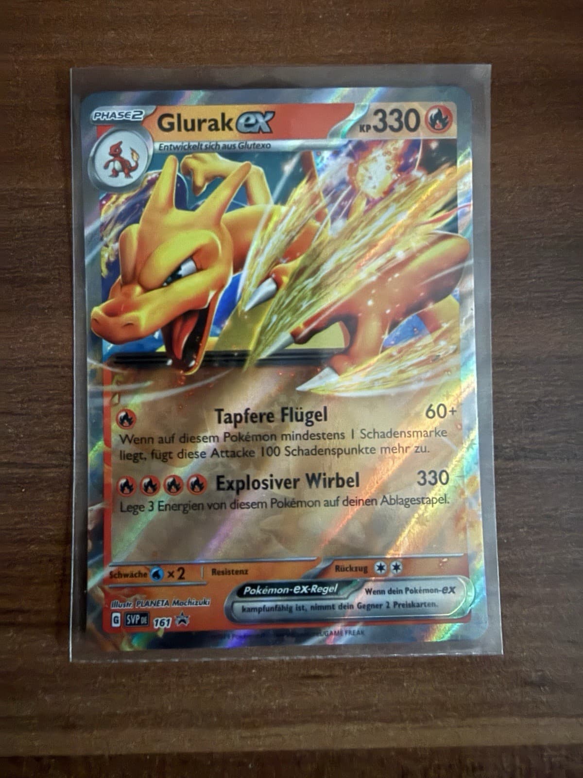 Pokemon Karte Glurak EX SVP 161 Black Star Promo Near Mint Deutsch