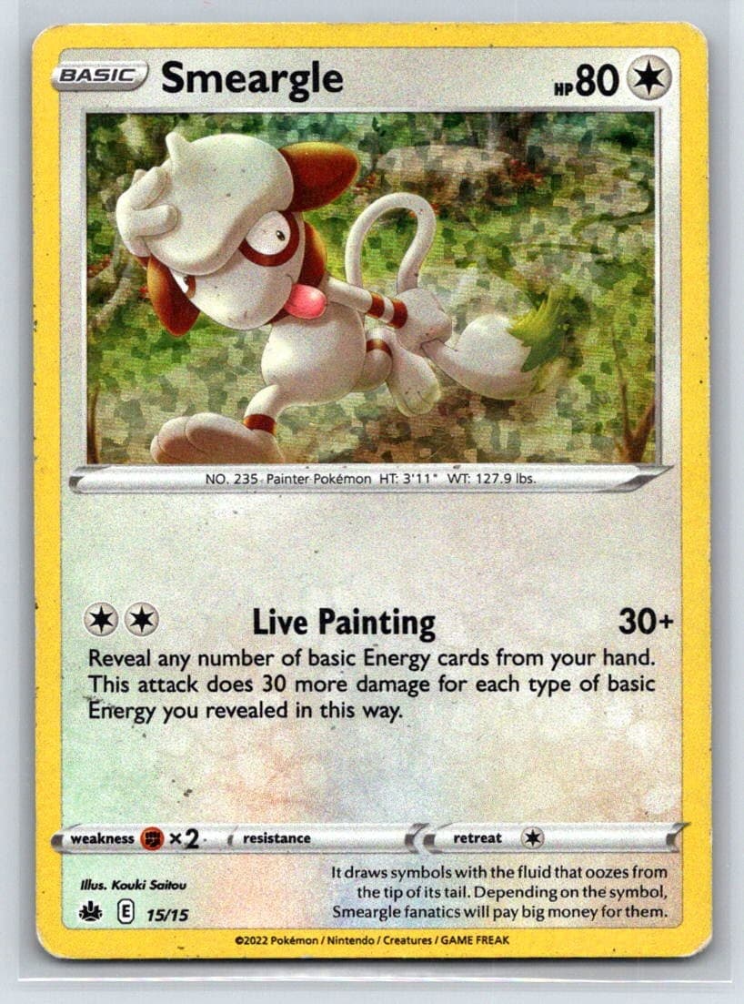 Pokémon TCG McDonald's Collection 2022 Smeargle 15/15 Holo