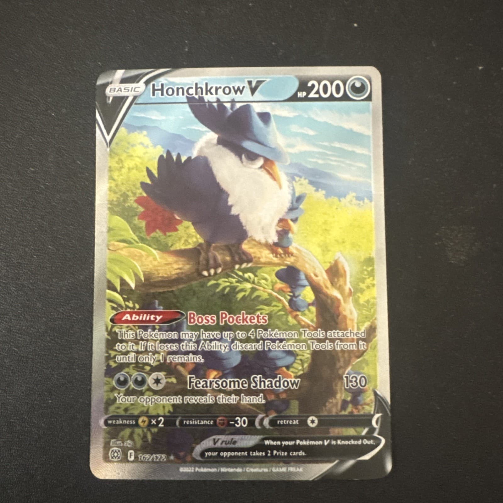 Honchkrow V 162/172 Pokemon Brilliant Stars Alternate Art Ultra Rare Holo NM