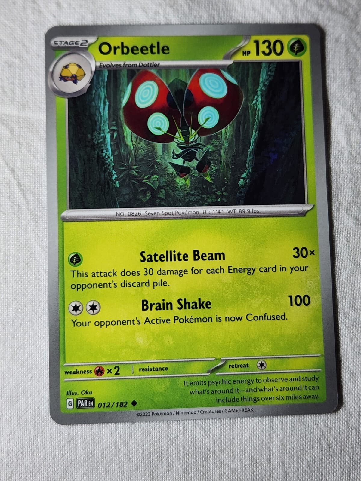 Pokemon TCG - Orbeetle 12/182 - Paradox Rift 2023 - MINT CONDITION