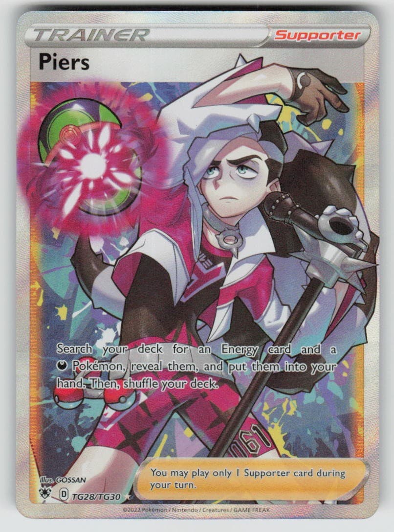 Piers Holo TG28/TG30 Ultra Rare Astral Radiance Trainer Gallery Pokemon NM
