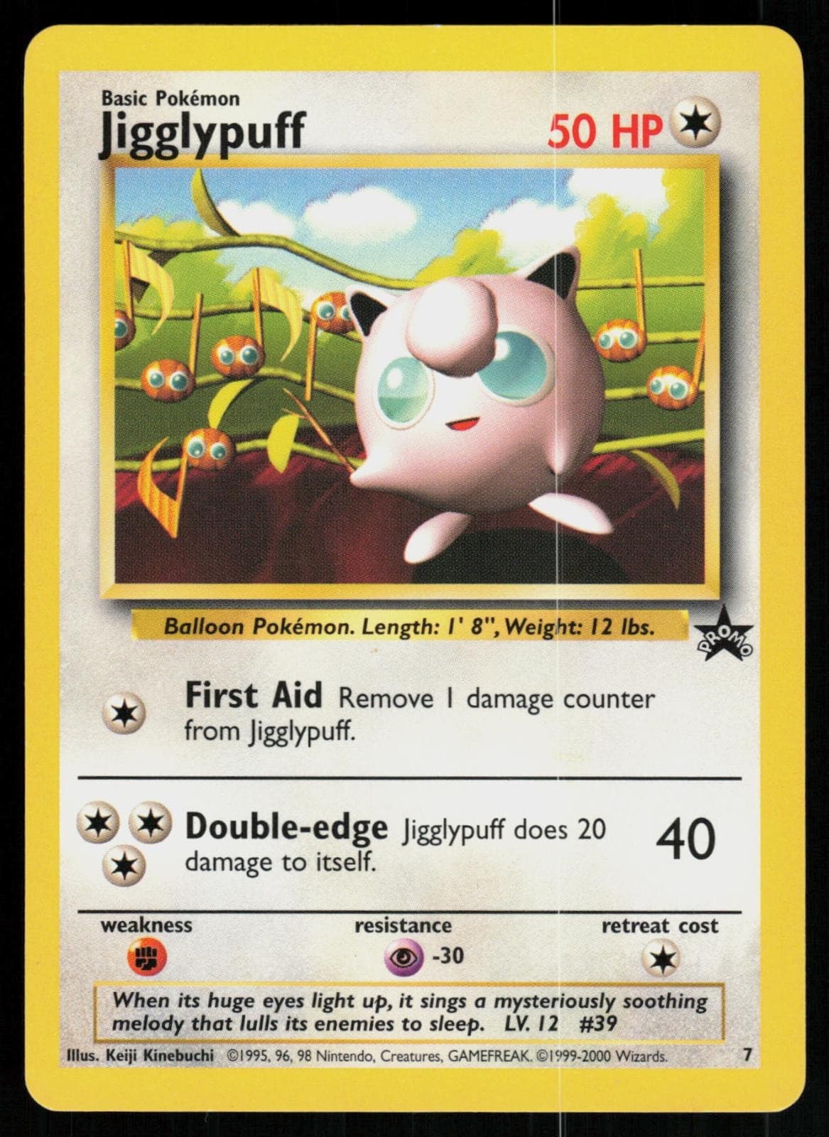 JIGGLYPUFF 7 WIZARDS BLACK STAR PROMOS LP