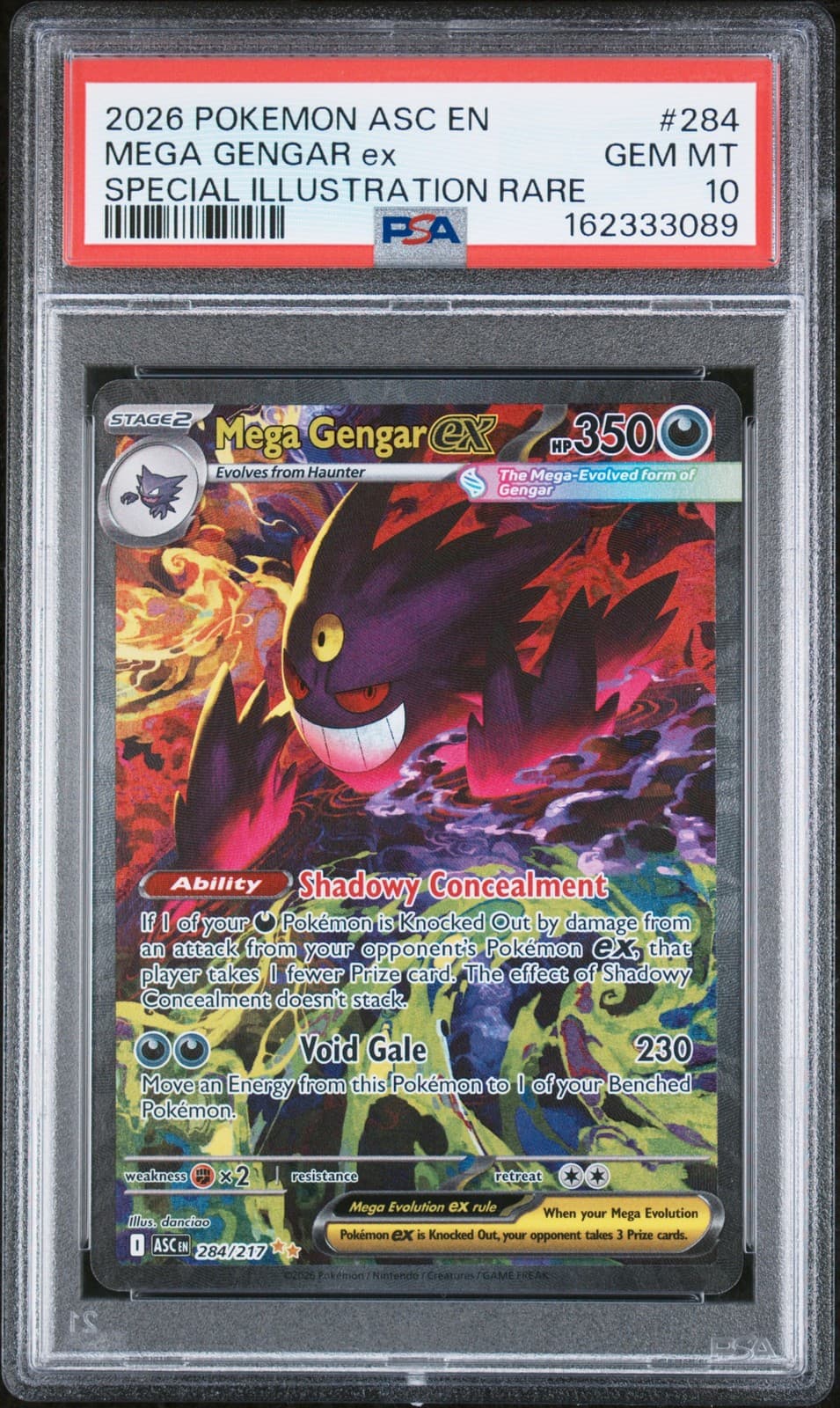 3089 Mega Gengar ex 2026 Pokemon Ascended Heroes #284 SIR PSA 10