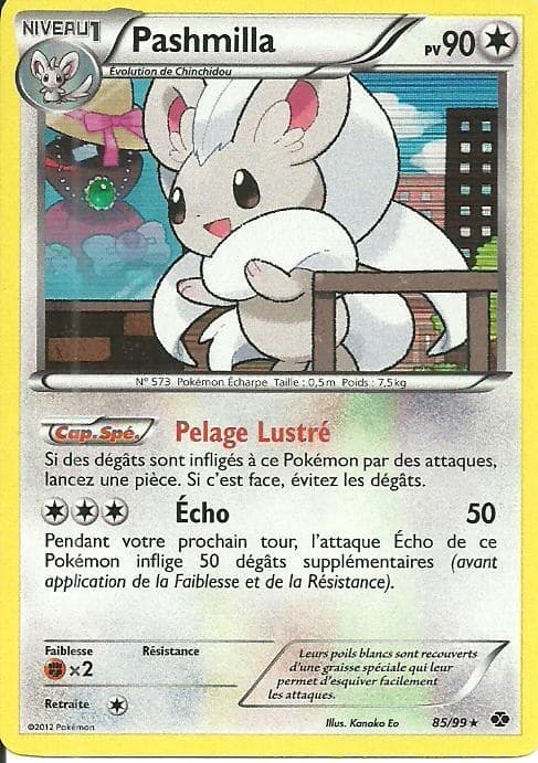 Carte Pokemon Pashmilla PV 90 Holo Rare (85/99) Neuve Destinées Futures VF