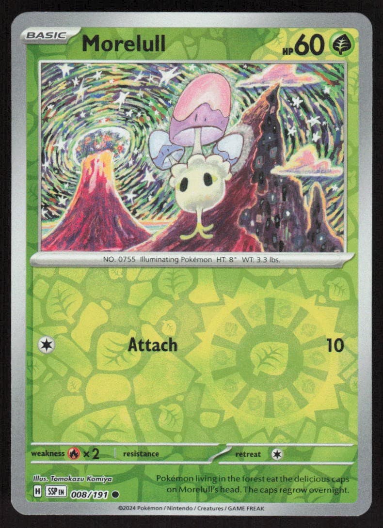 Pokemon Morelull Common 008/191 Surging Sparks NM
