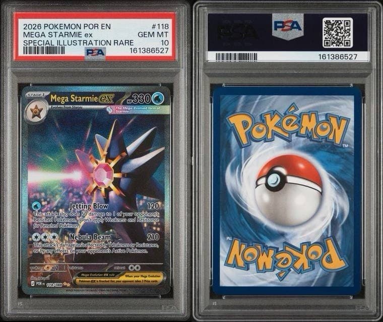 Mega Starmie ex 118/088 Me03: Perfect Order SIR Holo PSA 10 Pokemon