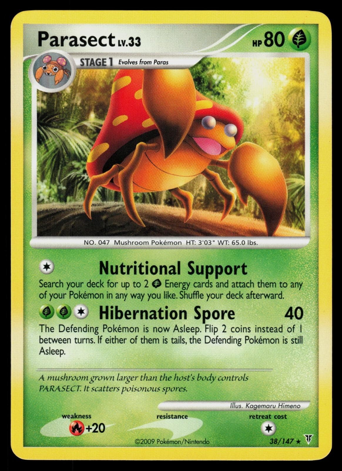 Parasect 38/147 Rare Supreme Victors Pokemon Lightly Played