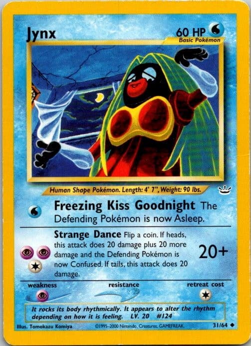 Jynx 31/64 Uncommon Neo Revelation Pokemon Unlimited Lightly Played