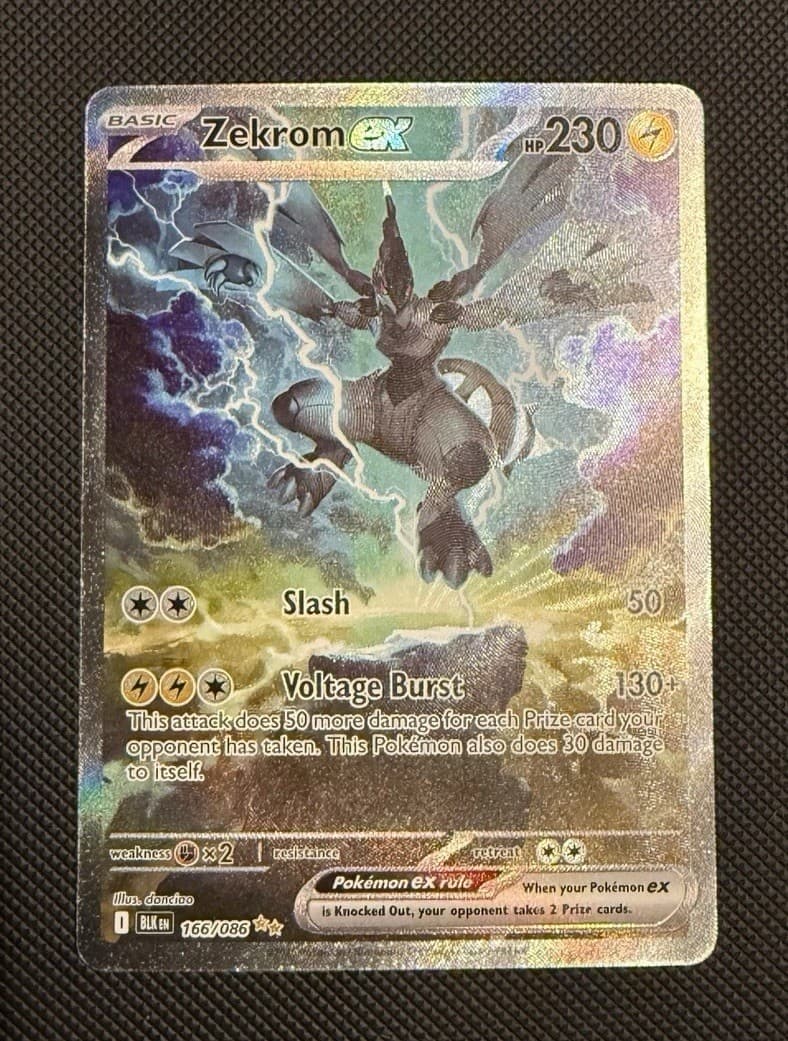 Zekrom EX 166/086 Special Illustration Rare Pokemon Black Bolt Holo - NM