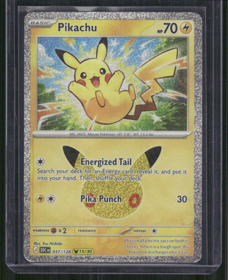 Pikachu 37/128 (15/30) Pokemon 30th Anniversary Celebration