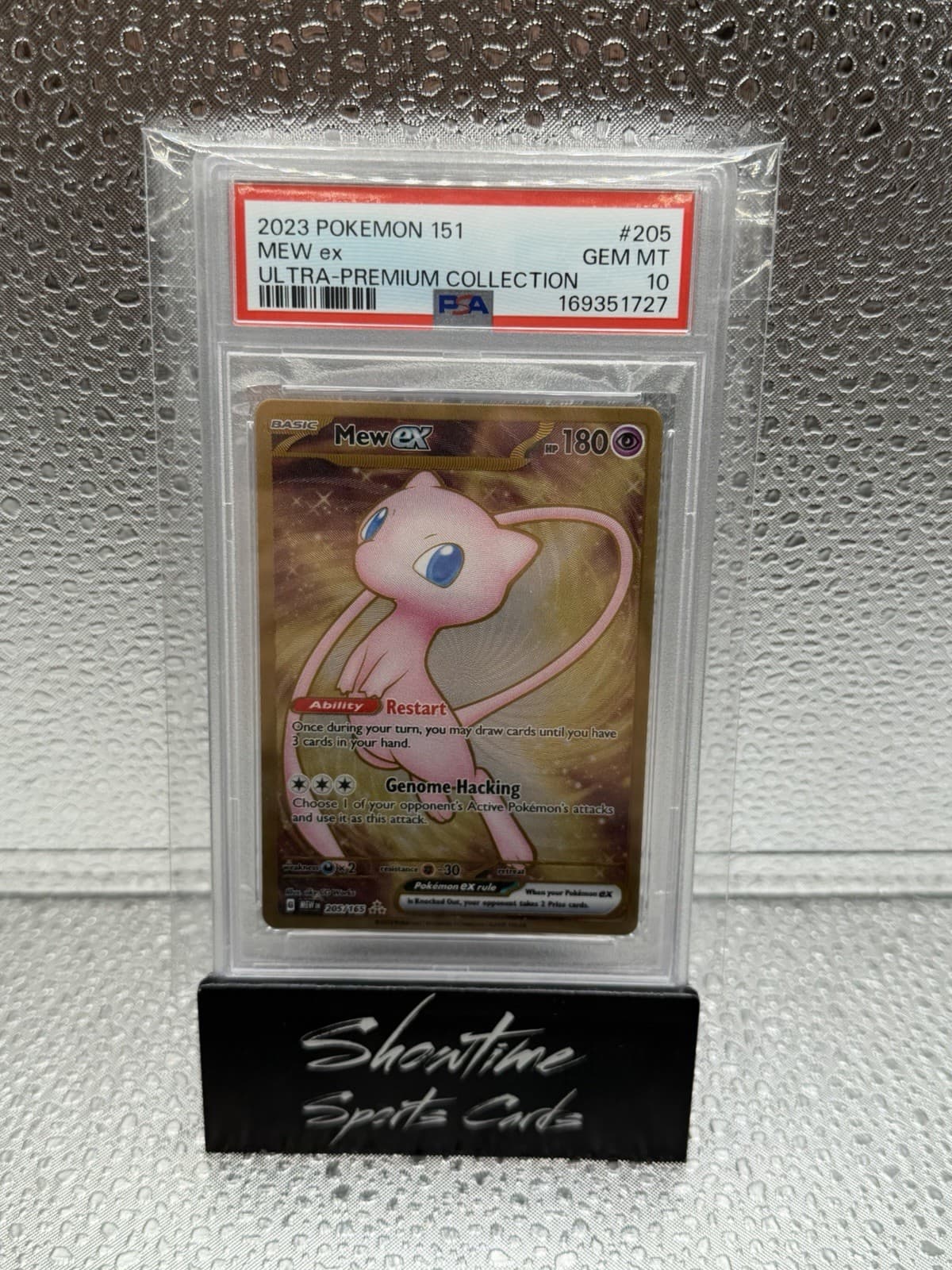 PSA 10 Mew ex 205/165 Pokemon 151 Ultra Premium Collection Metal Gold Card 2023