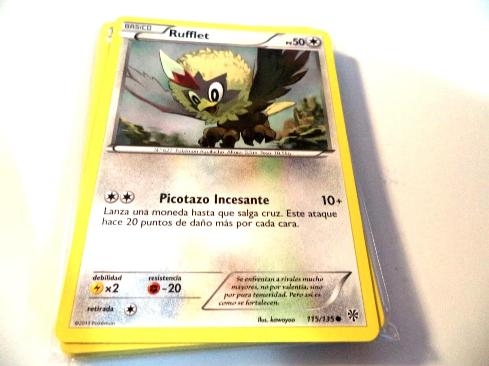(EQF) SPANISH POKÉMON RUFFLET 115/135 GOOD CONDITION 2 CARDS FOR 1,10