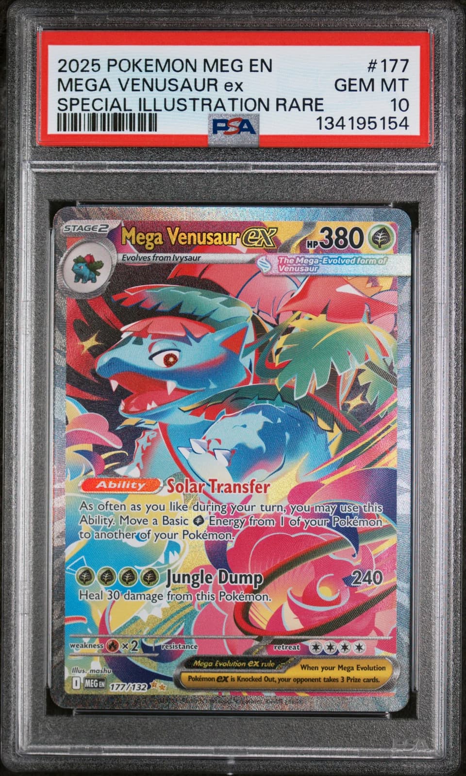 2025 Pokemon Mega Venusaur EX Special Illustration Rare PSA 10 #177