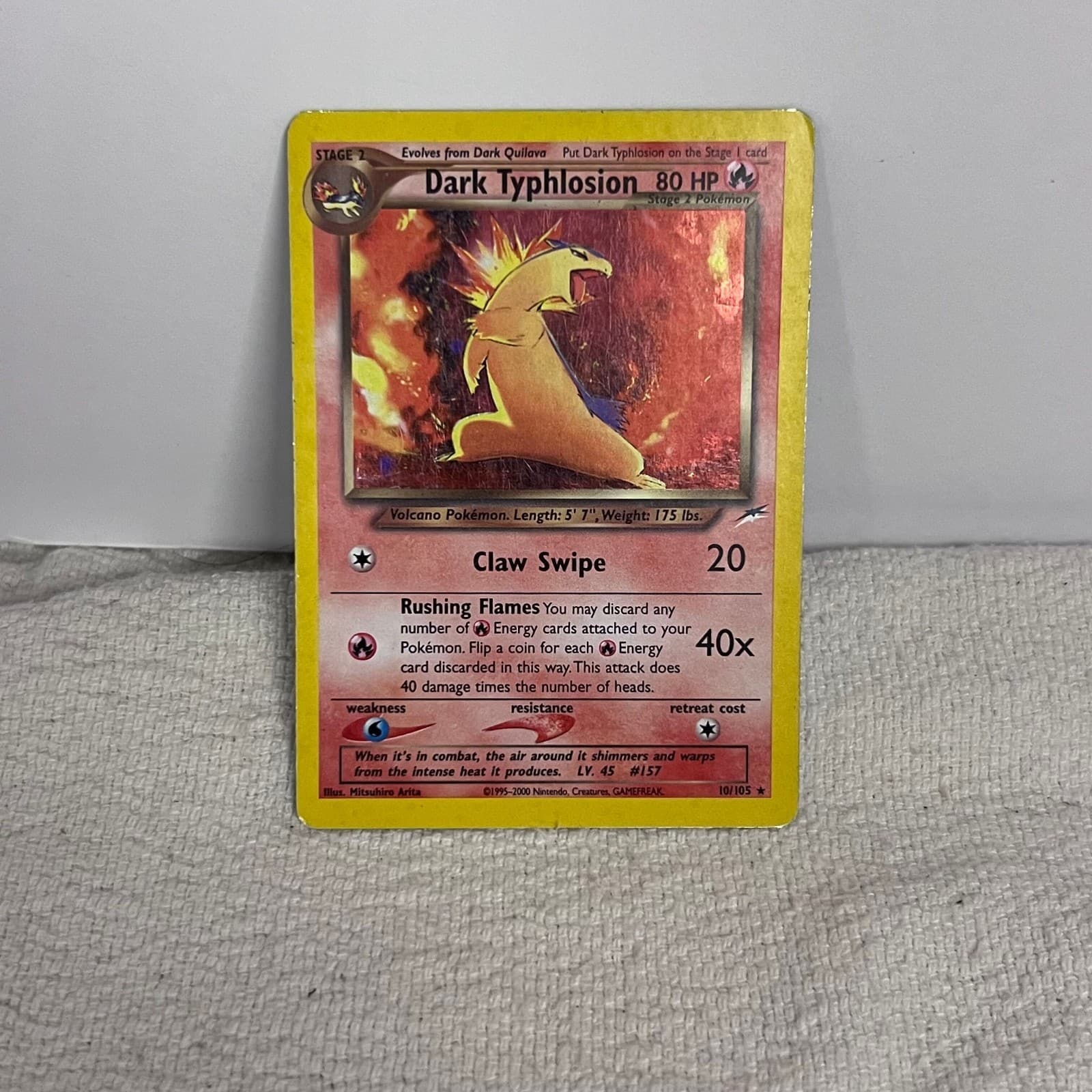 Pokemon TCG English Dark Typhlosion 10/105 Unlimited Holo Neo Destiny Rare MP
