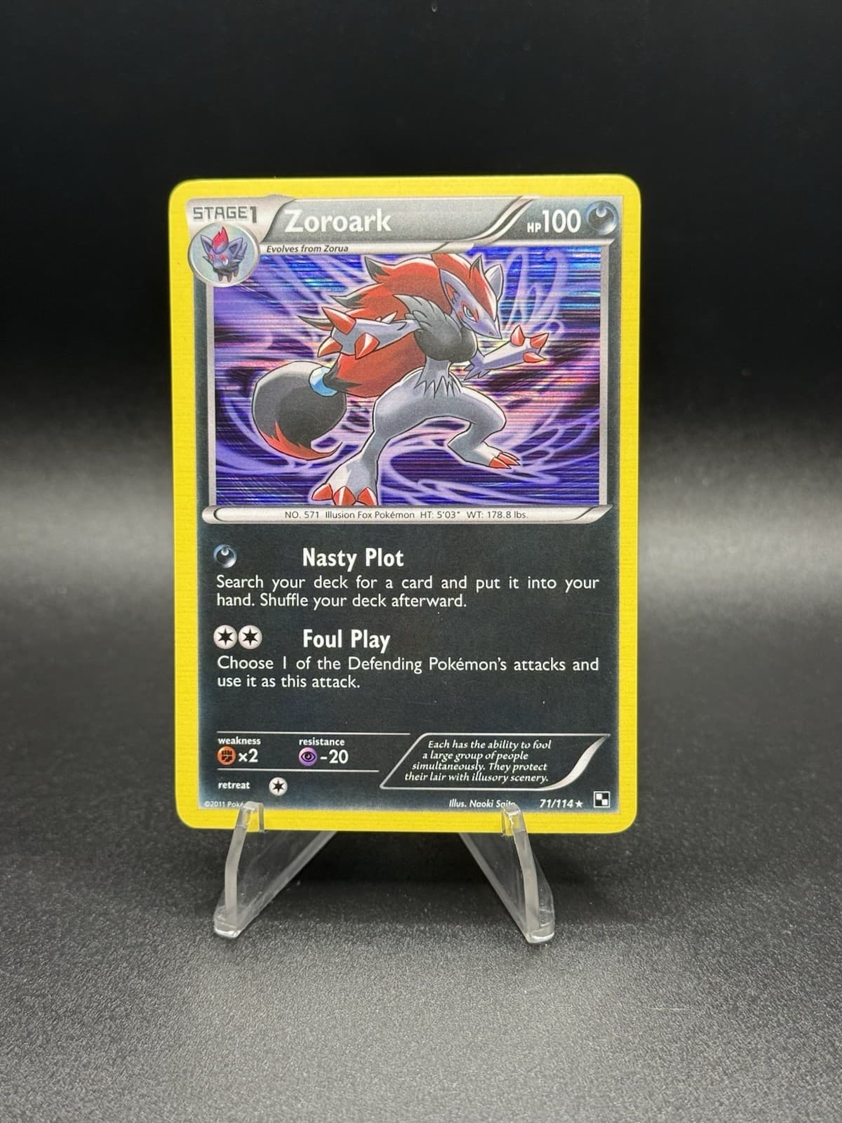 Pokemon Zoroark 71/114 Black & White Holo