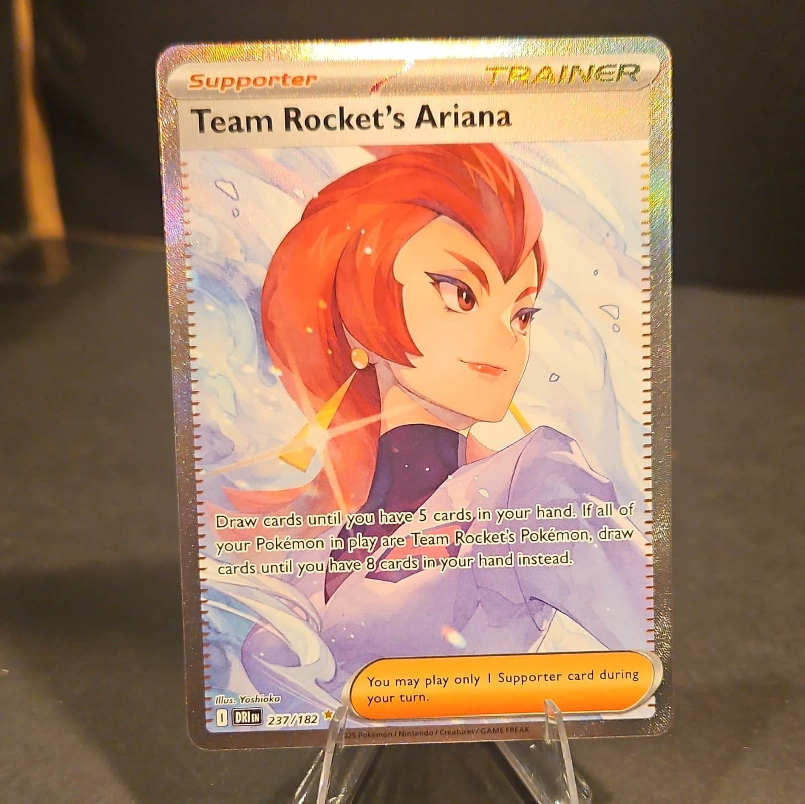 Team Rocket's Ariana 237/182 Destined Rivals Hyper Rare Full Art Holo Trainer