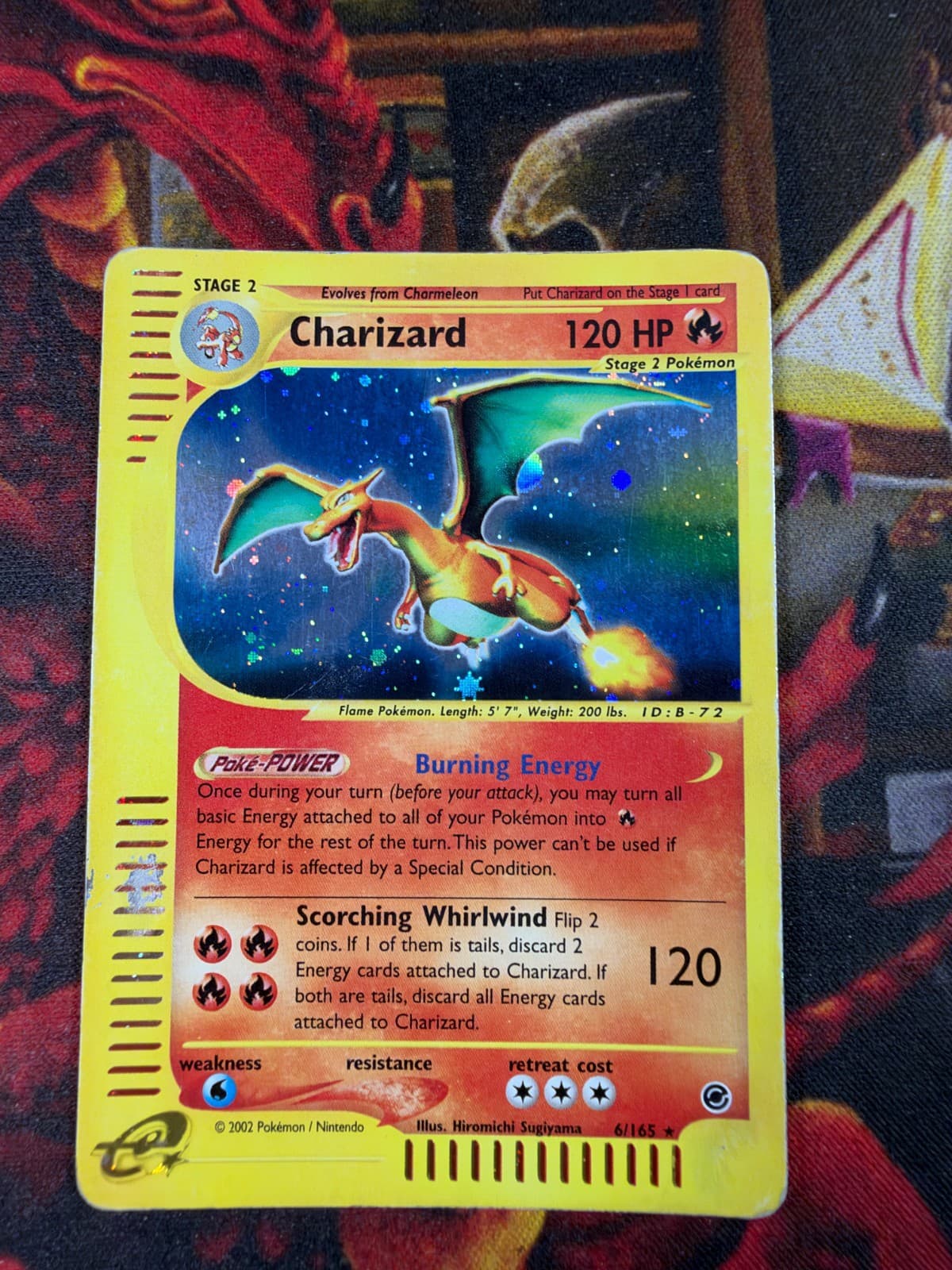 MP Pokemon TCG Charizard 6/165 Expedition Base Set Holo Rare 120 HP 2002