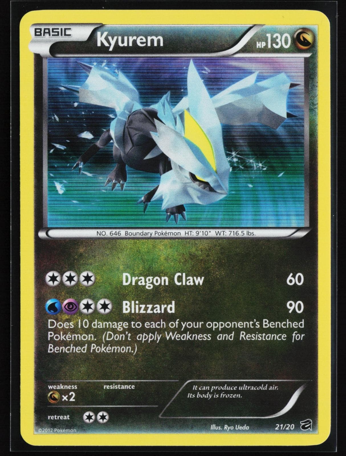 Pokemon Kyurem 21/20 Dragon Vault Holo Secret LP