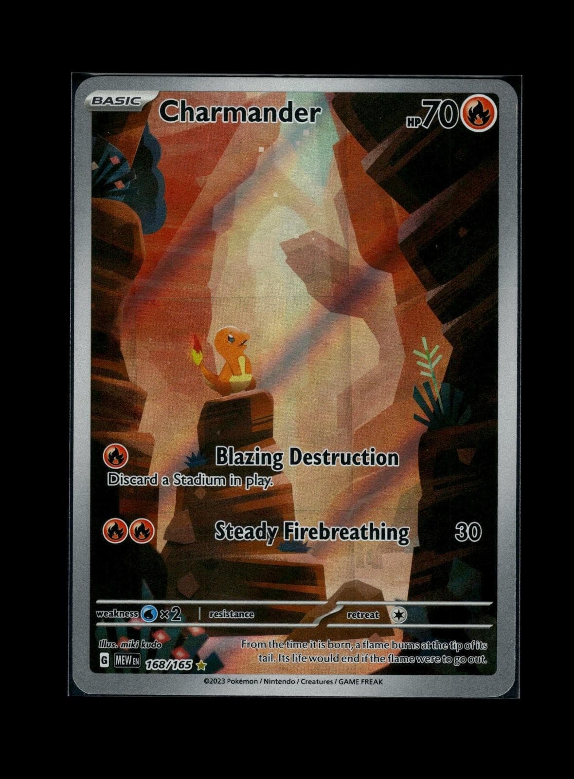 Charmander 168/165 Illustration Rare 151 Pokemon Holo Lightly Played