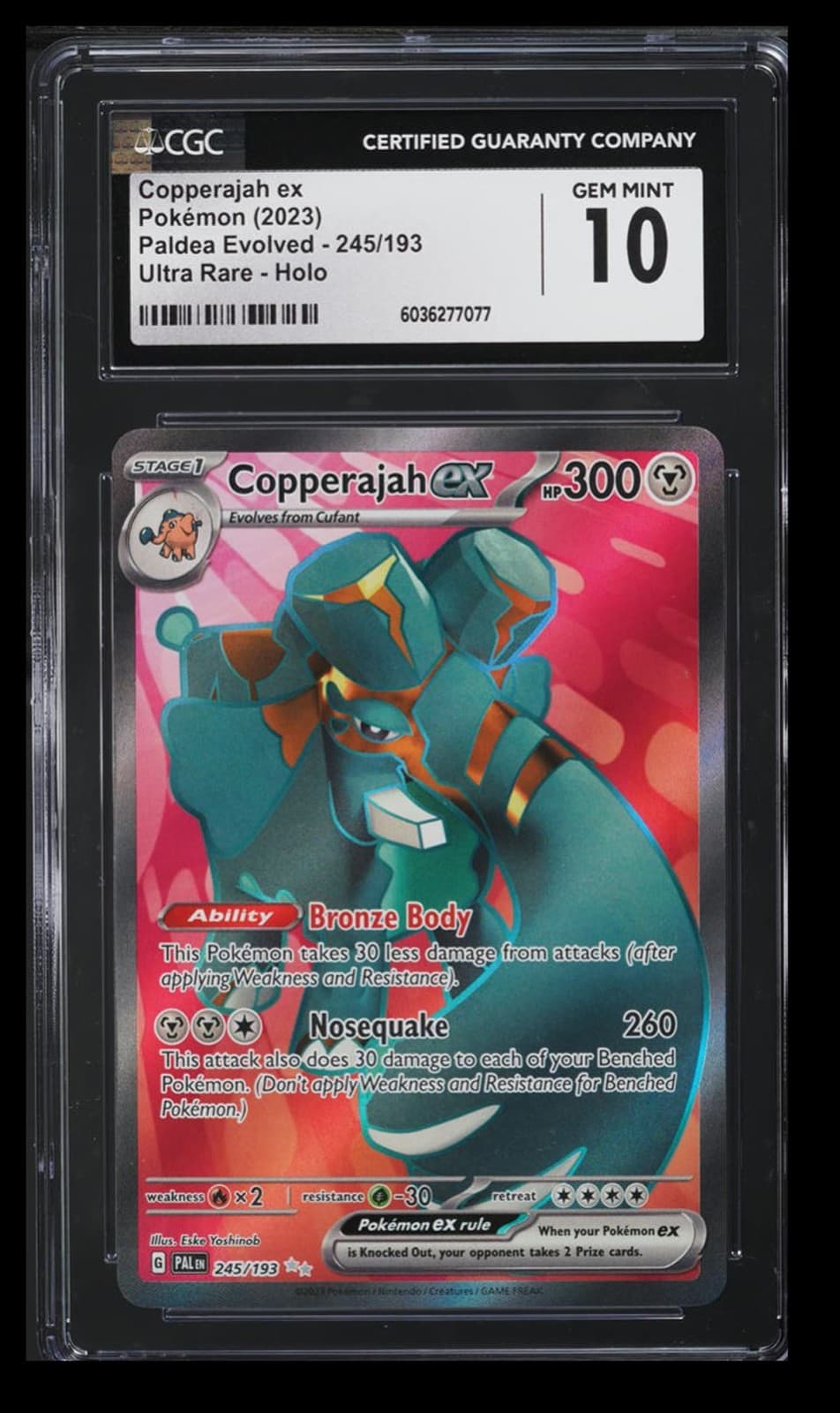 2023 Paldea Evolved Copperajah ex #245/193 CGC 10