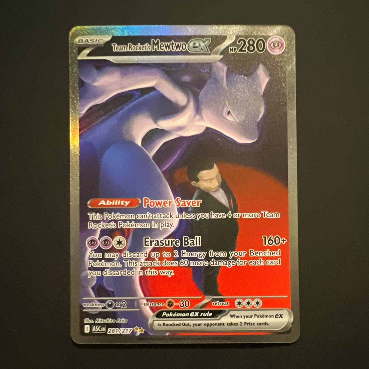 Team Rocket's Mewtwo ex 281/217 Ascended Heroes