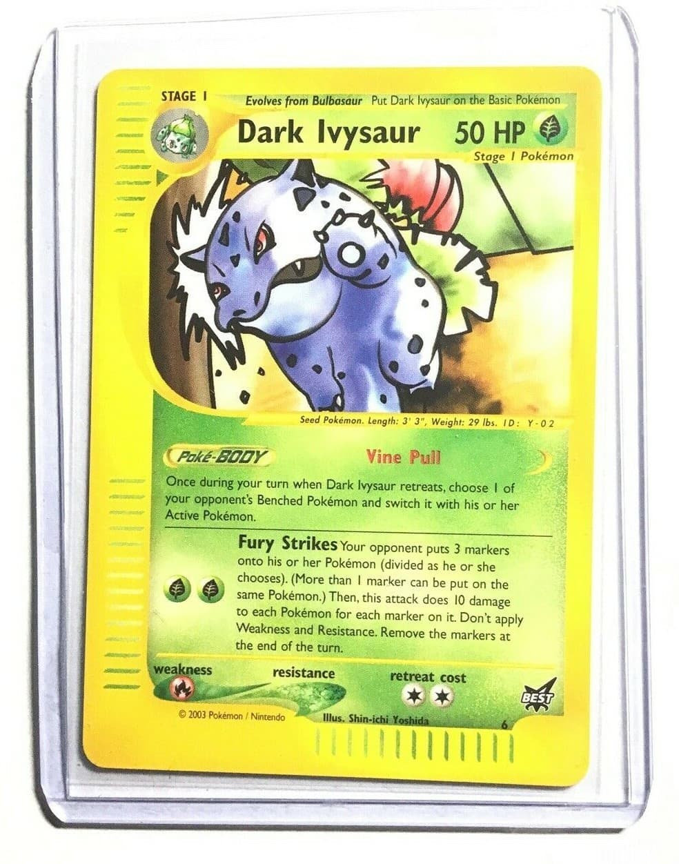 DARK IVYSAUR - #6 Promo - Pokemon Card - WOTC NM BEST OF GAME