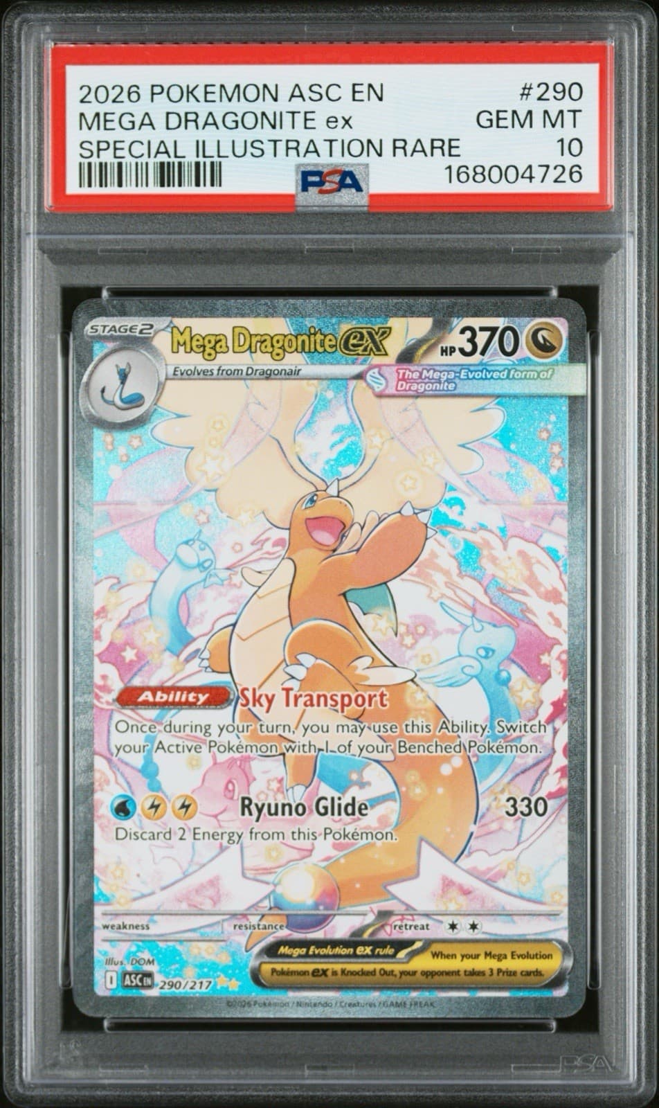 Mega Dragonite ex 290/217 Special Illustration Rare PSA 10