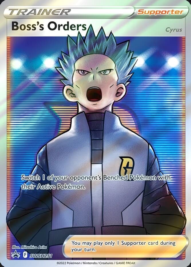 Lightly Played Boss's Orders (Cyrus) - SWSH251 - SWSH Black Star Promos Pokemon