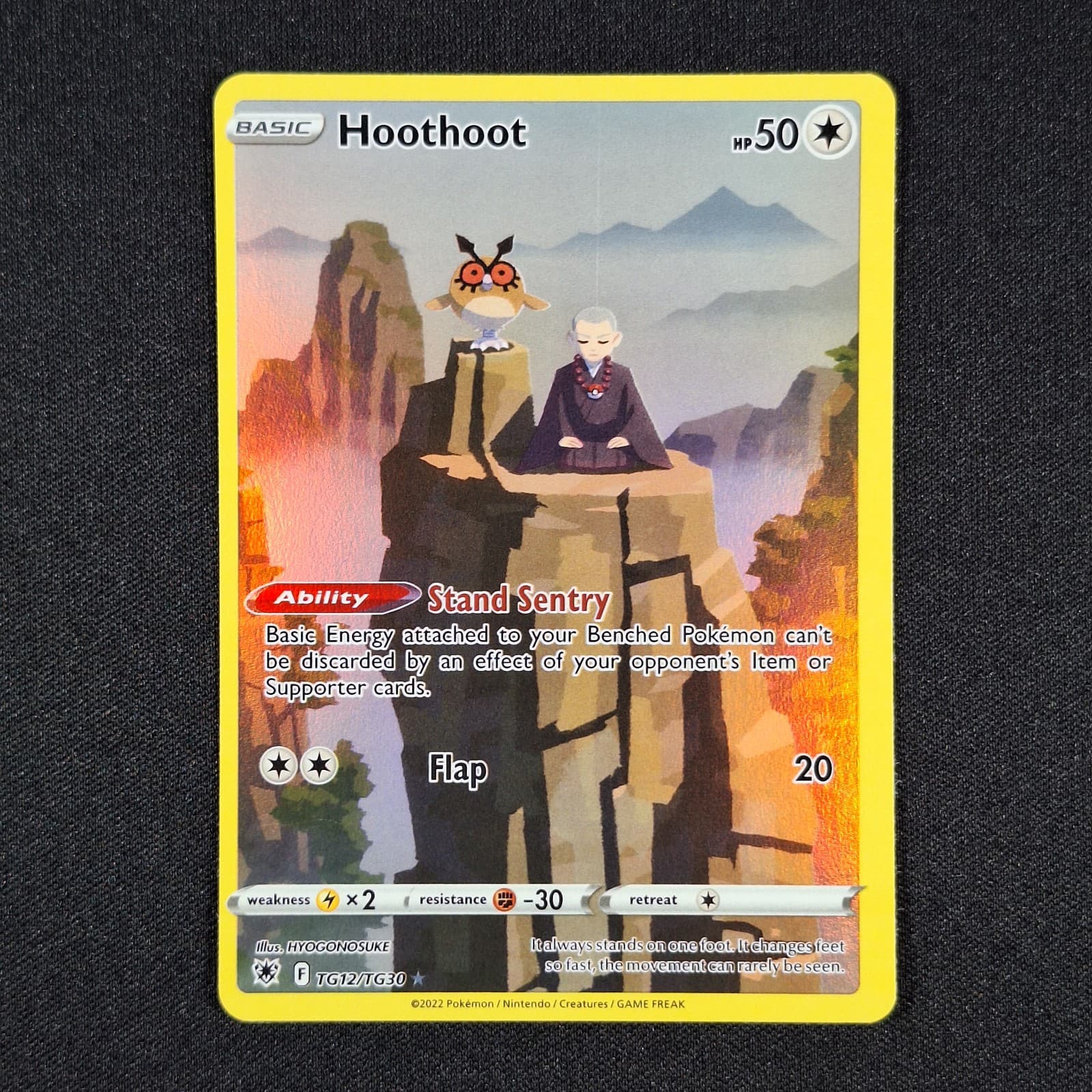 Pokemon TCG Sword Shield Astral Radiance Hoothoot TG12/TG30 Trainer Gallery LP