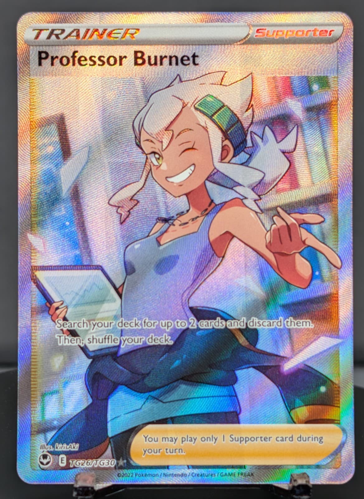 Pokemon Professor Burnet #TG26/TG30 English Silver Tempest Trainer Gallery