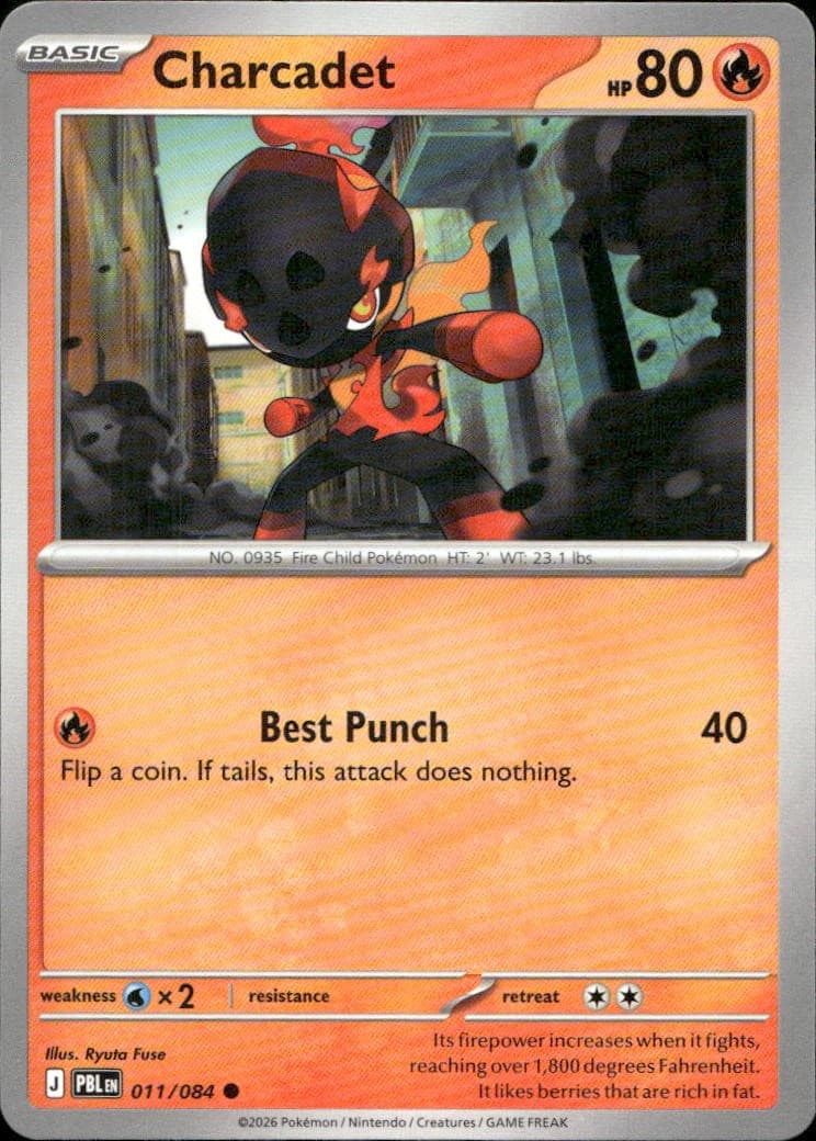 Charcadet 11 ME05 Pitch Black C NM Pokémon — English