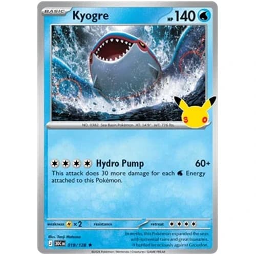 Kyogre 019/128 30th Celebration Holo