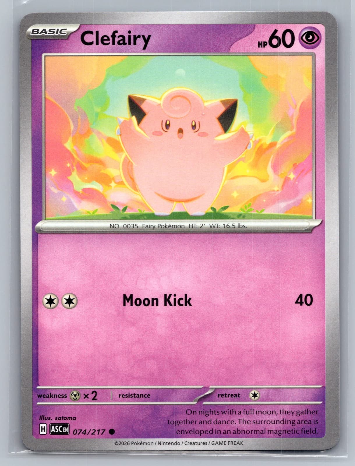 Clefairy 74/217 Ascended Heroes Pokemon TCG NM