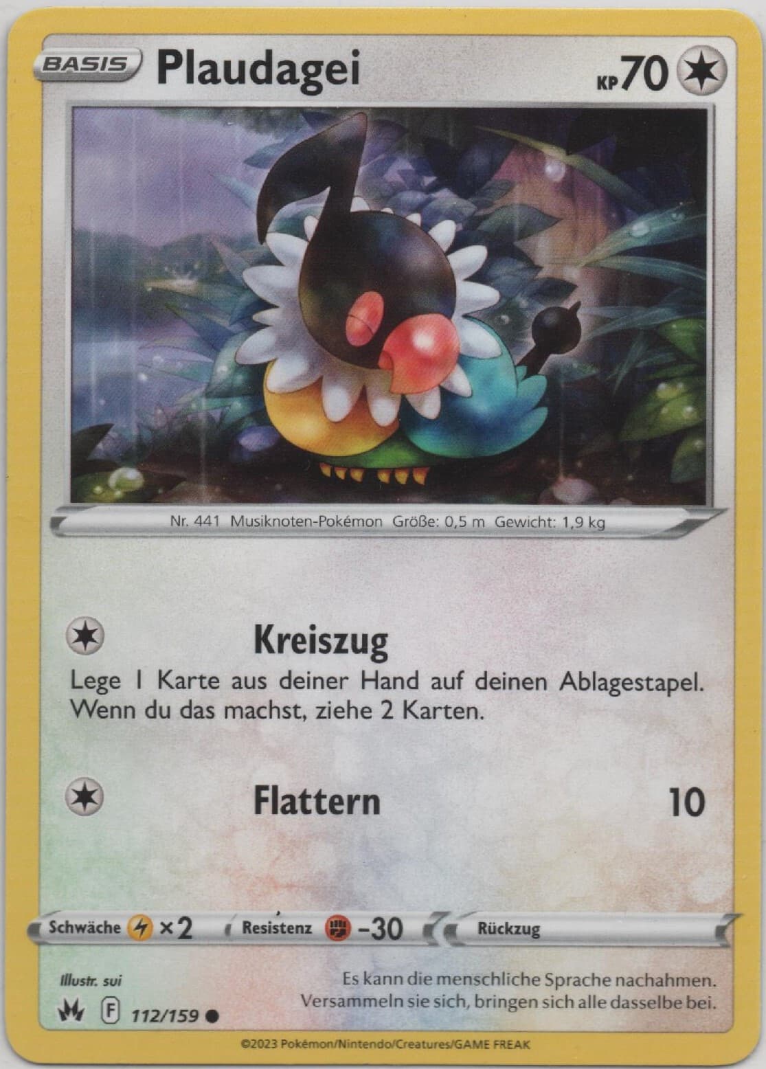 SWSH 12,5 - Zenit der Könige (TCG)/Deutsch - Plaudagei - 112/159 •